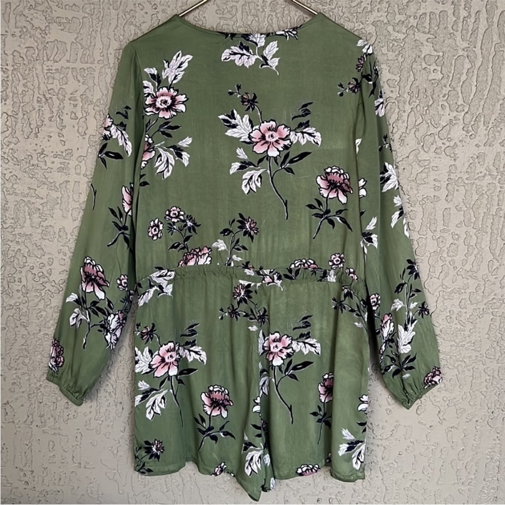 MINKPINK Floral Print V-Neck Long Sleeve Romper - Picture 7 of 14